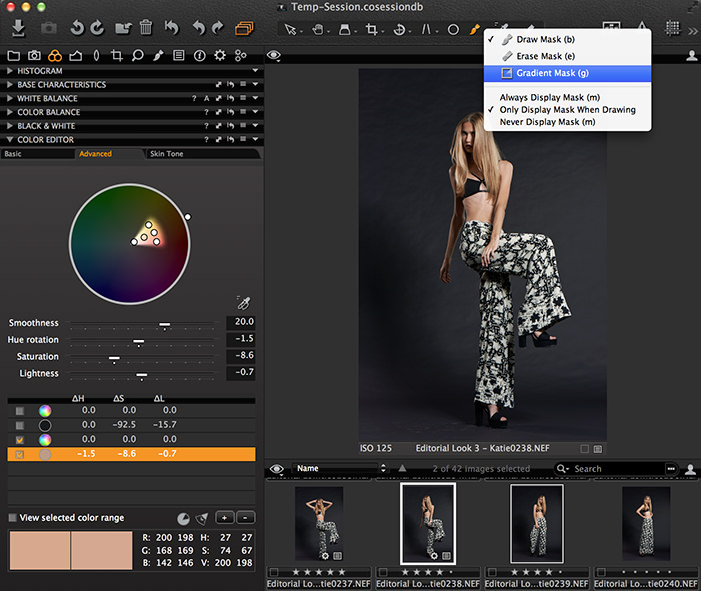 Capture One color editor tool