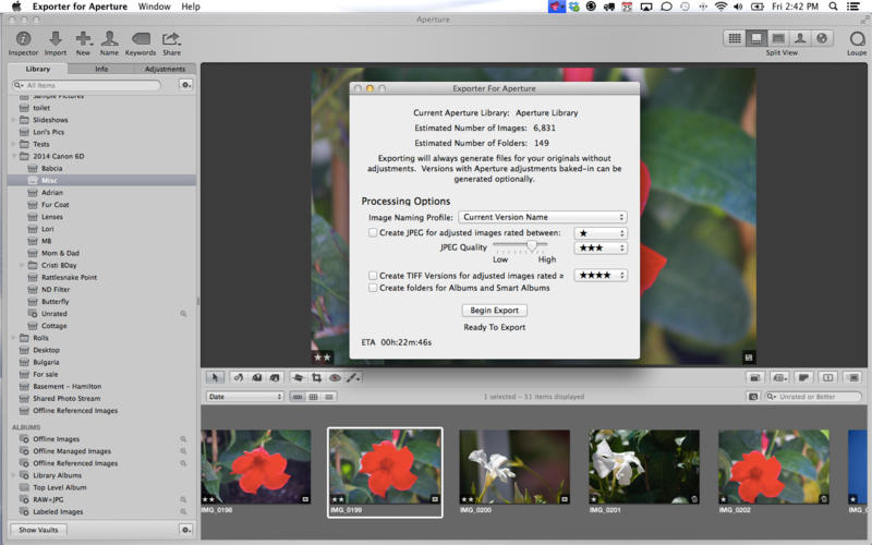 Aperture Exporter Screenshot Aperture Exporter