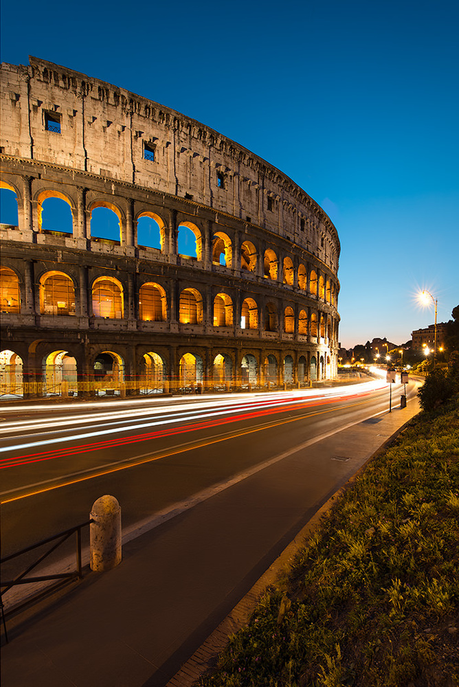 Colosseum Light Trails by Michael Woloszynowicz Colosseum Light Trails by Michael Woloszynowicz