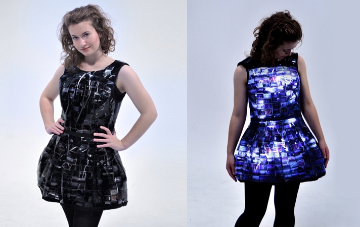 The Little Slide Dress: Emily Steel Creates An Illuminating Dress From Old Film