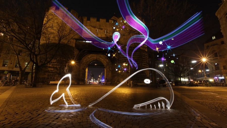 Surrealistic Light Painting Video Animation