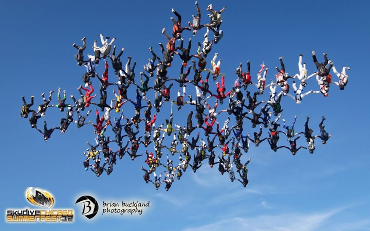 138 Skydivers Join Hands And Set The Vertical World Record