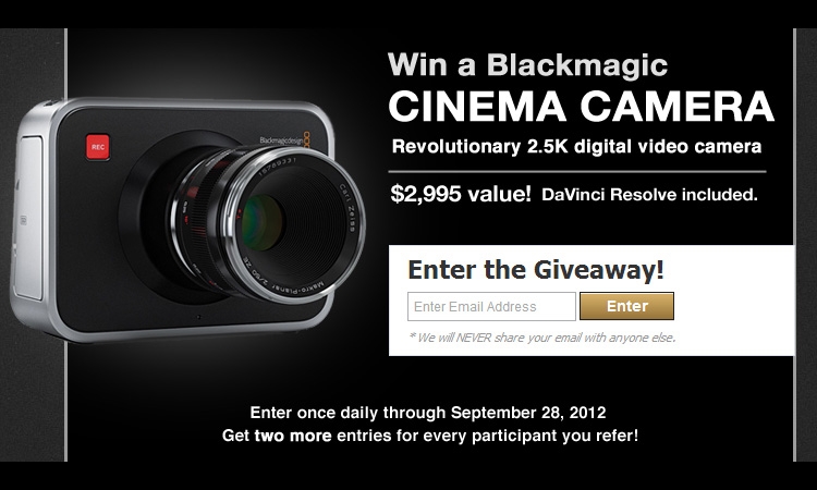 Only One Week Left! Fstoppers and PremiumBeat.com Are Giving Away A Blackmagic Cinema Camera
