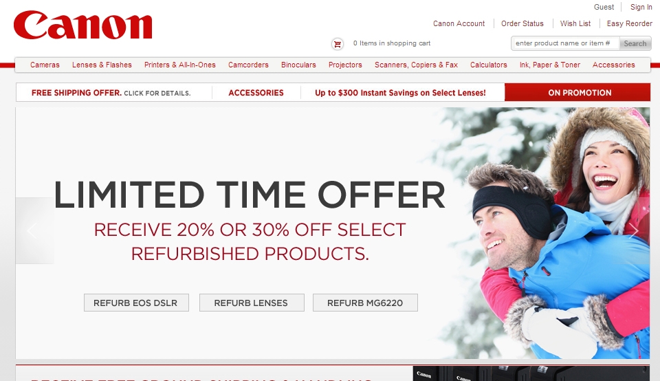 Act Fast: Canon Offering 20-30% off Select Refurb Gear
