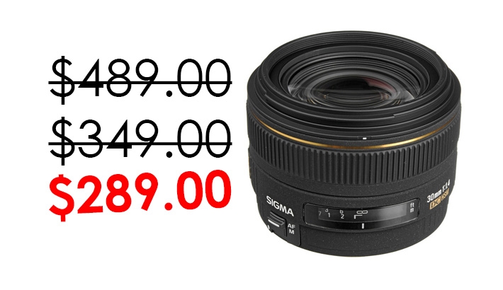 February Only Sigma 30mm f1.4 Lens Only $289 at BH Photo