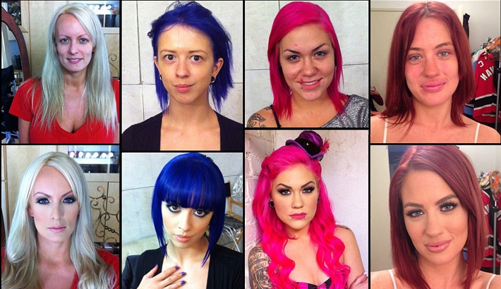 Pornstars Before And After Makeup!