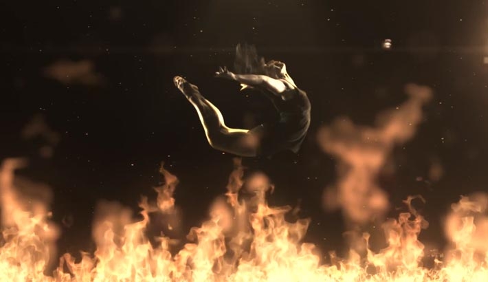 "Fire Flight" Slow Motion Dancers At 1000fps