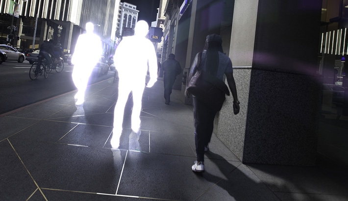 "Shining" A Series Of Glowing Street Silhouettes