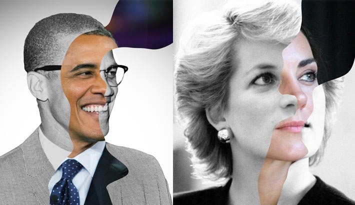Famous Faces Blended With Modern Day Counterpart