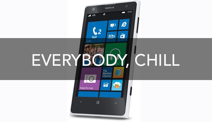About the Nokia Lumia 1020: Everybody Chill Out