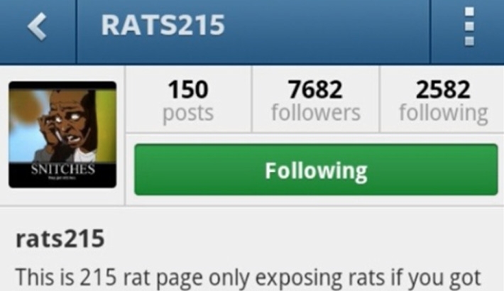 Instagram Account Getting Philadelphia Witnesses Murdered