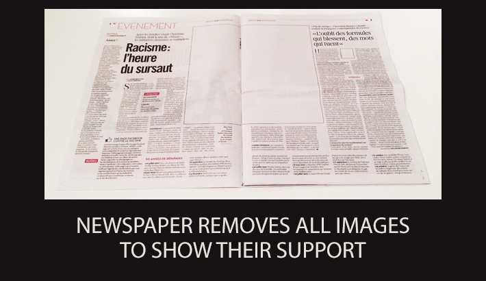 Newspaper Removes All Images to Show Support for Photographers