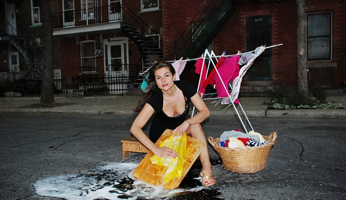 Artists Use Potholes to Create Fanciful Scenes