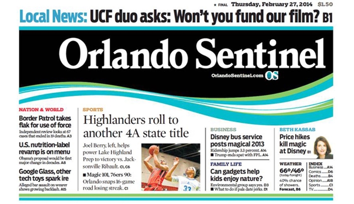 Orlando Sentinel Cuts Photo Staff, Shifts to "Videocentric" Approach