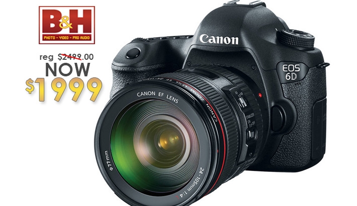 B&H Deal - Canon EOS 6D w/Canon 24-105mm f/4.0L IS for $1999