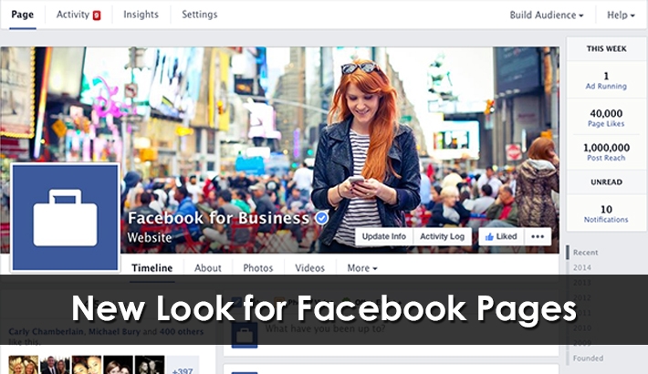 New Look for Facebook Pages