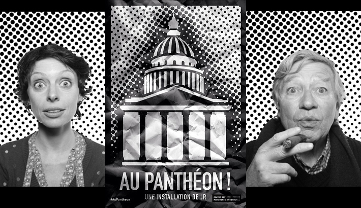 "Au Pantheon": Project Adorns Construction Around Pantheon With Gigantic Portraits