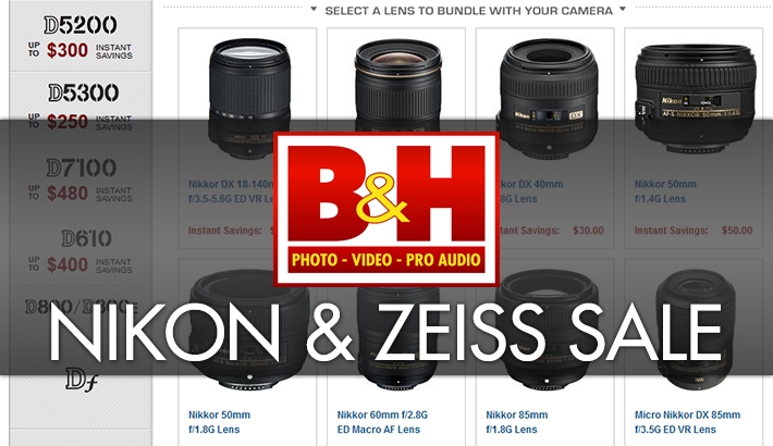 B&H Photo Offering Big Savings on Nikon and Zeiss Gear
