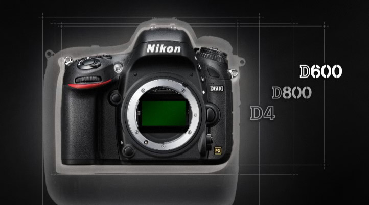 nikon d600 size compared to