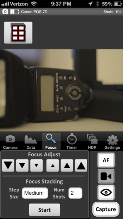 iPhone autofocus adjust