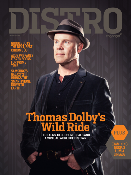 Thomas Dolby: Magazine cover and interior portrait in less than 10 minutes. Setup a studio in the venue