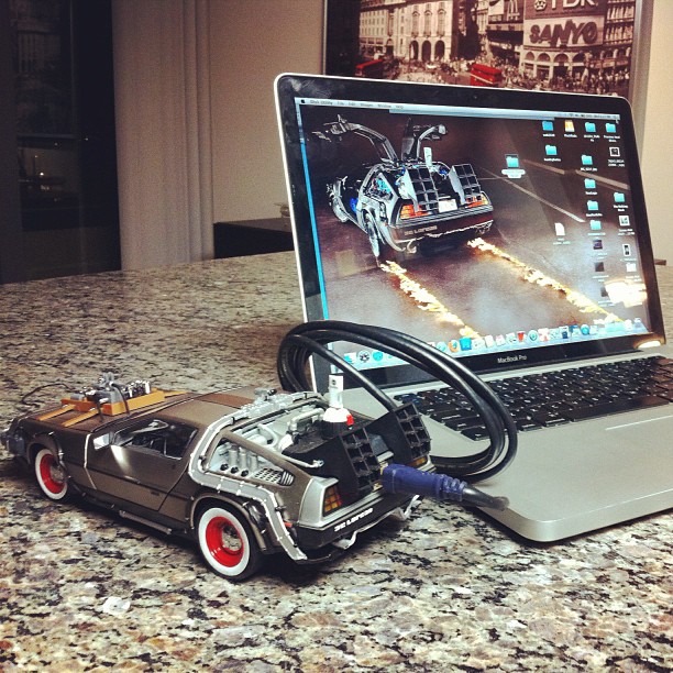 The Back To The Future 3 Delorean drive I use at the office. Matches the photoshoot I did with the real car well!