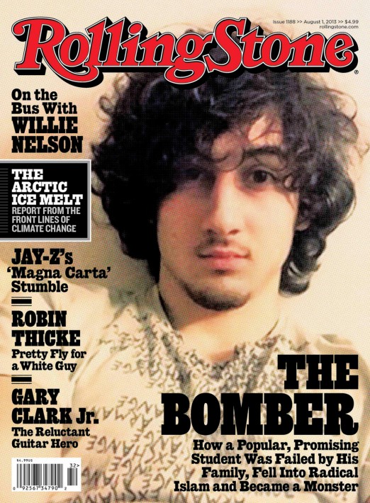 Image: Handout image of accused Boston bomber Dzhokhar Tsarnaev on the cover of August 1 issue of Rolling Stone magazine