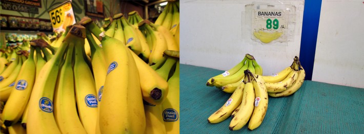 “I took the photo of the beautiful bananas in a large, chain supermarket in a nice neighborhood. The other bananas, which were over-ripe and more expensive, were in little corner bodega in a low-income neighborhood. It struck me that people living in poverty have no chance of eating nutritionally with that kind of disparity.” - Caroline Pooler