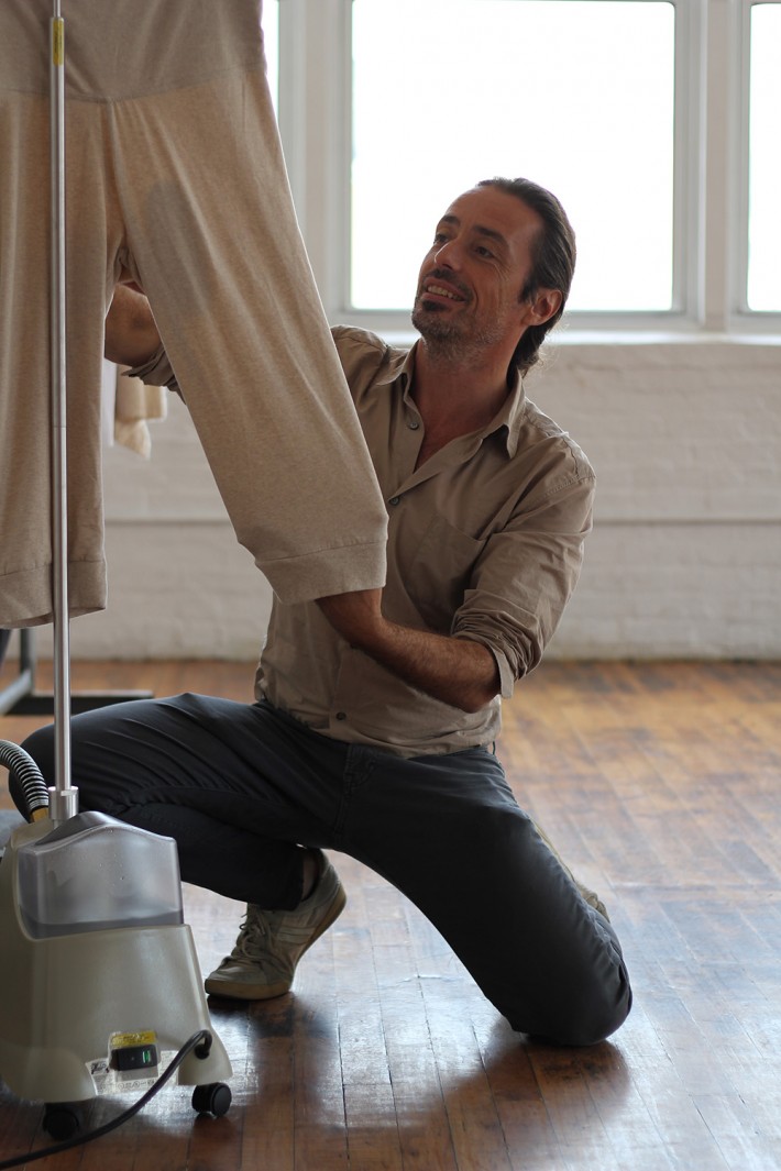 Everyone pulled together - this was the client's friend who helped get a start on the clothing