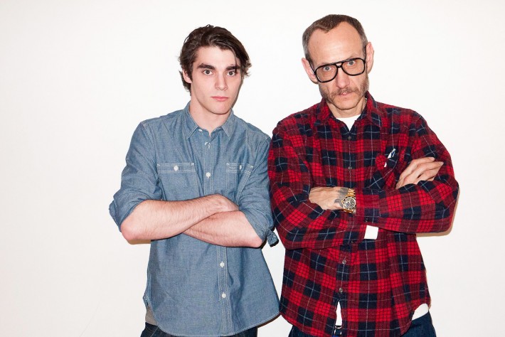 Breaking Bad star RJ Mitte posing with Terry Richardson