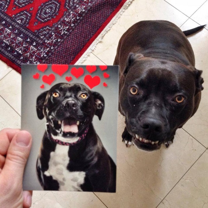 Emma and her Valentines Day card