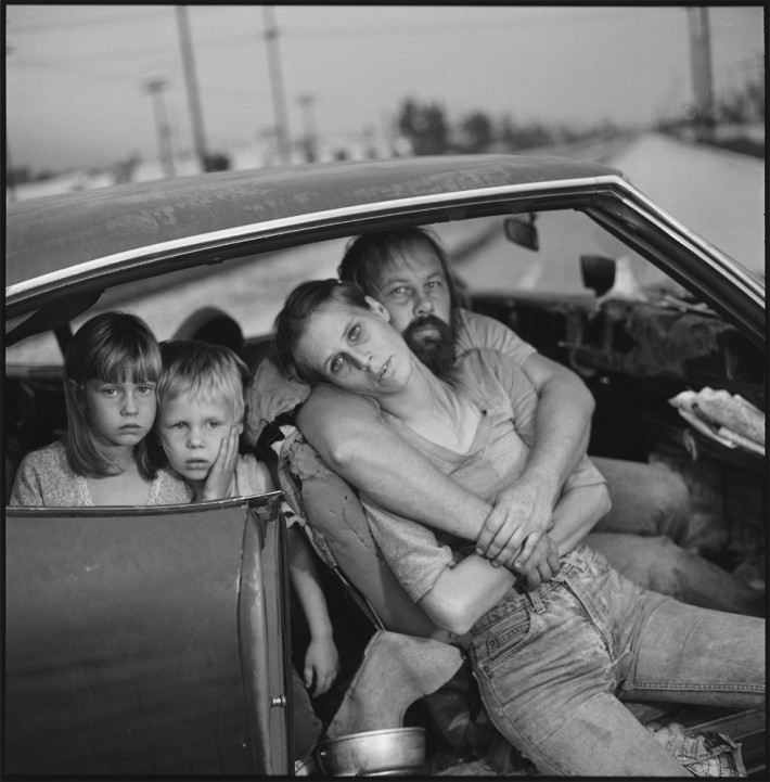 Image name: The Damm Family in Their Car, Los Angeles, California, USA 1987 Copyright: @Mary Ellen Mark